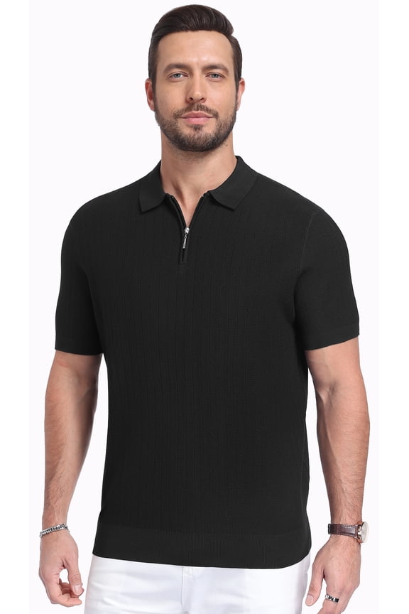 Polo Shirts for Men Short Sleeve Soft Cotton Collared Shirt