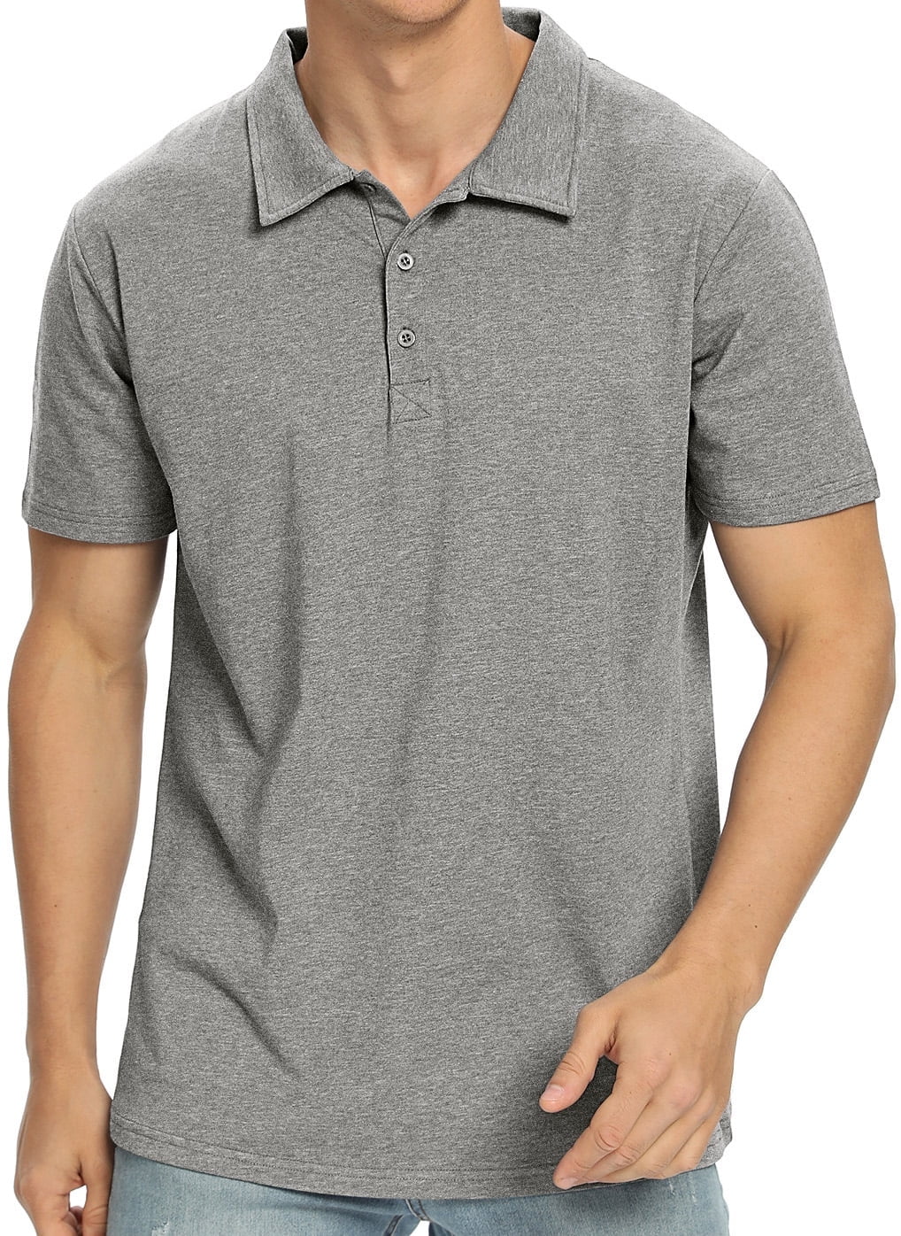 Iceglad Men's Short Sleeve Polo Shirts: Comfortable Soft Cotton, Slim ...