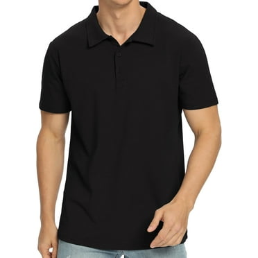Iceglad Polo Shirts for Men Short Sleeve Soft Cotton Collared Shirt