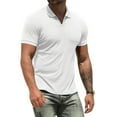 thumbnail image 1 of Iceglad Polo Shirts for Men V Neck Slim Fit Short Sleeve Performance Golf Shirt Knit Soft Tees, 1 of 8