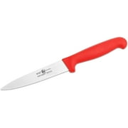 Icel 244306112 Utility Knife with 4-1/2 Inch Serrated-Edge Stainless Steel Blade and Red Plastic Handle