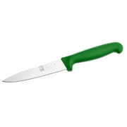 Icel 245300112 Utility Knife with 4-1/2 Inch Straight-Edge Stainless Steel Blade and Green Plastic Handle