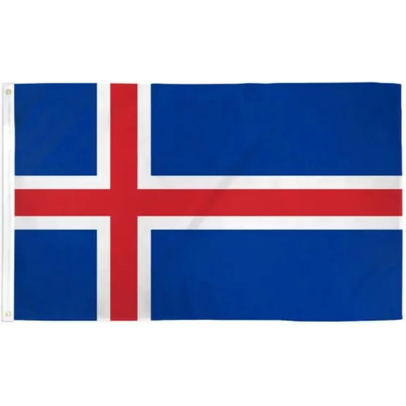 Iceland 3X5Ft Flag Of Iceland Icelandic Flag 3X5 House Flag 100D