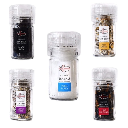 Iceland Classics - Sea Salts Nordic Catch Adjustable Grinder Bundle