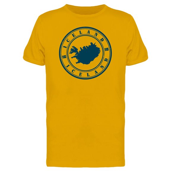 Iceland, Cool Grunge Map T-Shirt Men -Image by Shutterstock, Male Medium