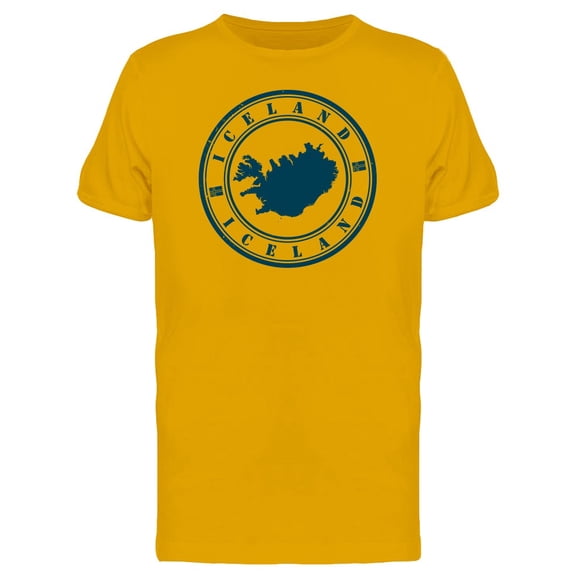 Iceland, Cool Grunge Map T-Shirt Men -Image by Shutterstock, Male x-Large