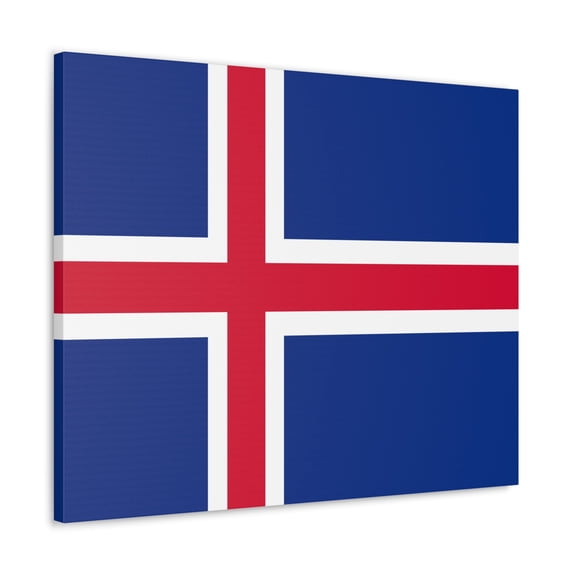 Iceland Country Flag Canvas Vibrant Wall Art Unframed Home Decor