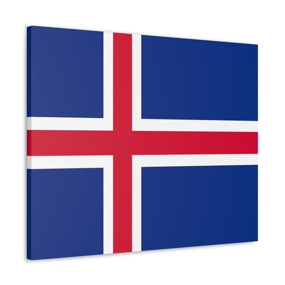 Iceland Country Flag Canvas Vibrant Wall Art Unframed Home Decor