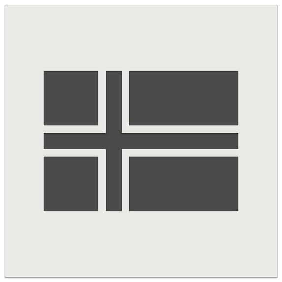 Iceland Flag DIY Cookie Wall Craft Stencil - 4.5 Inch