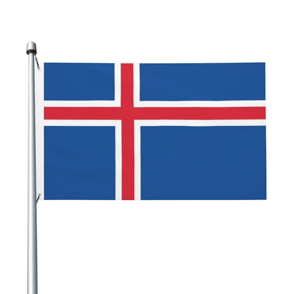 Iceland Flag Flag Double Sided Printed 3x5 Ft Flag Banner Suitable For Yard Outdoor Party Decorative