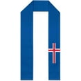 thumbnail image 1 of Iceland Flag Graduation Stole Graduate Shawl Sash Scraf Gift For Abroad Student International Study (Square), 1 of 6