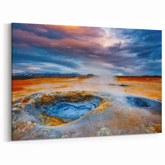 Iceland Geothermal Hot Spring Photography – Volcanic Steam Wall Art