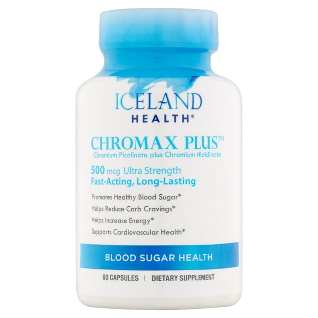 Iceland Health Chromax Plus Blood Sugar Health Capsules, 60 count