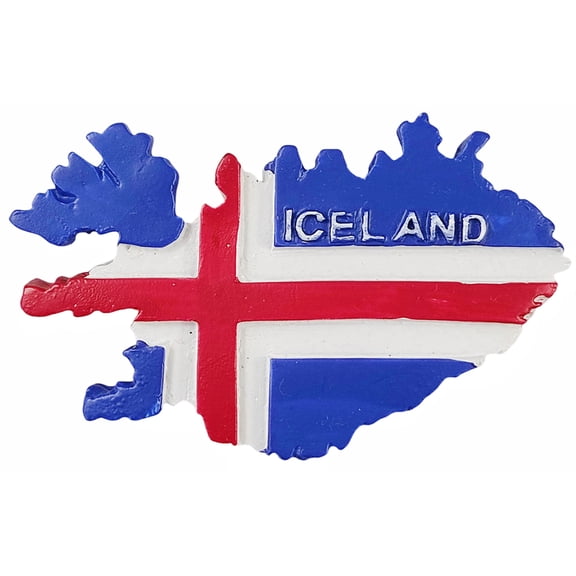 Iceland Map 3D Fridge Magnet Souvenir Gift,Resin Handmade Iceland Refrigerator Magnet Home Decoration Collection