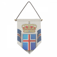 thumbnail image 1 of Iceland National Emblem Country Symbol Canvas Flag Hanging Wall Art Decor Banner, 1 of 3