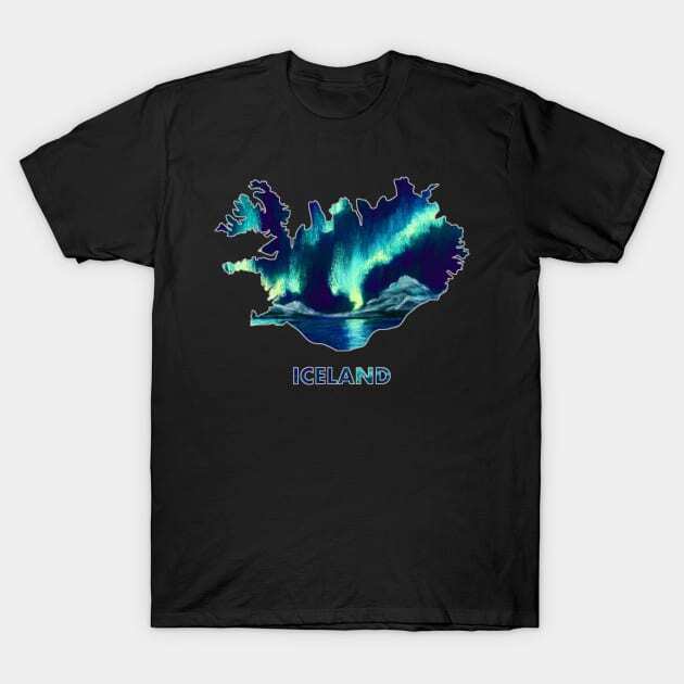 Iceland Northern Lights TShirt S5XL Fast Shipping