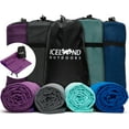 thumbnail image 1 of Iceland Outdoors Travel and Camp Towel Fast Drying Lightweight - Microfiber Quick Dry For Beach Camp Gym Swim Camping Compact Backpacking Hiking Fast Drying 2 Pack Full Size For Body and Hand Purple, 1 of 8