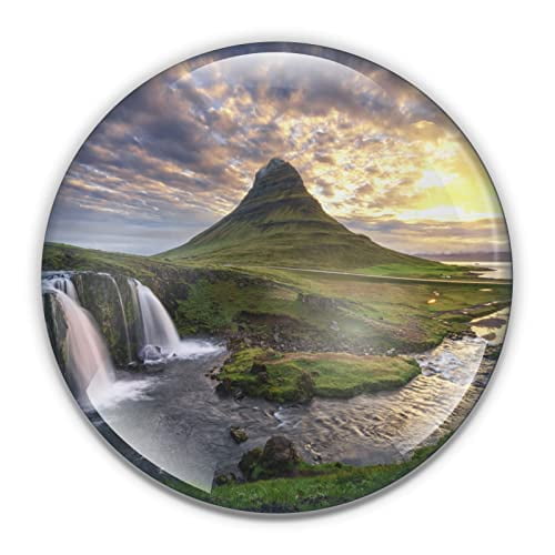 Iceland Paperweight in Gift Box, 3 Inch Crystal Dome, Perfect for House Warming Gift