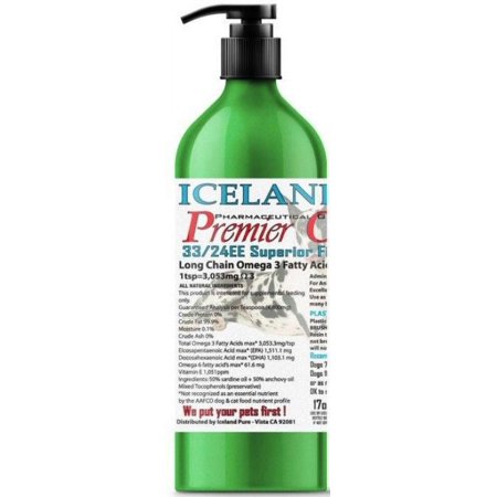 Iceland Pure Health Enhancing Omega Oil For Large Dogs 17 oz [ PACK OF 2 ]