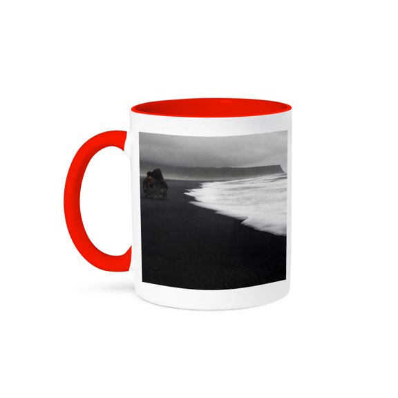 3drose, Iceland, Vik. Basalt Column, Black Sand Beach - Eu14 Bjy0006 - Jaynes Gallery, 11oz Two-tone Red Mug