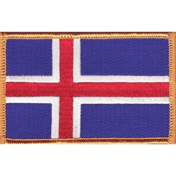 Iceland iron-on embroidered patch