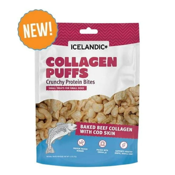 Icelandic 1.3 oz Dog Collagen Puffs Bites with Fish