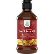 Icelandic Cod Liver Oil Liquid - Wild Caught Nordic Omega 3 Fish Oil Liquid for Adults & Kids - Easy to Take Omega 3 Liquid Cod Liver Oil Capsules Alternative - Light Lemon Mint Flavor (48 Servings)