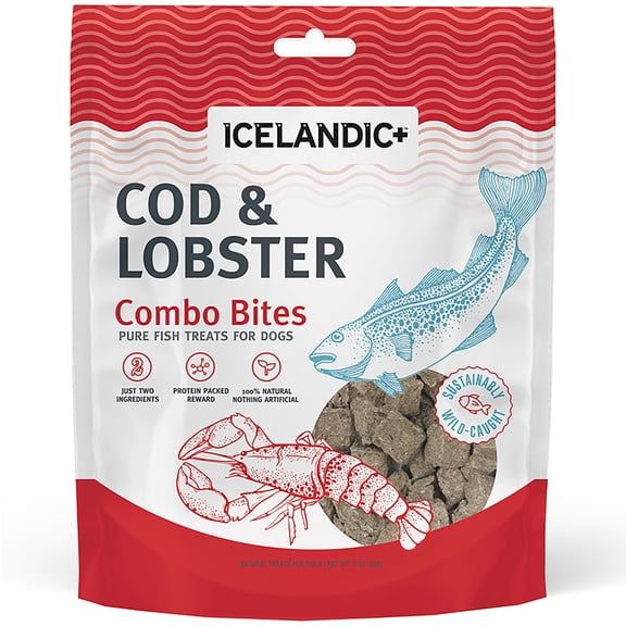 Icelandic+ Cod & Lobster Combo Bites Dog Treat 3.0-oz Bag