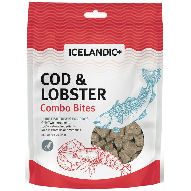 Icelandic+ Cod & Lobster Combo Bites Fish Dog Treats Icelandic+ Cod & Lobster Combo Bites Fish Dog Treats