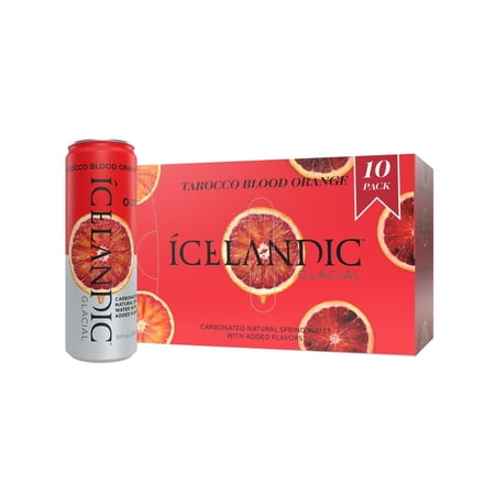 ICELANDIC GLACIAL SPARKLING FLAVORED CANS 10 PK BLOOD...
