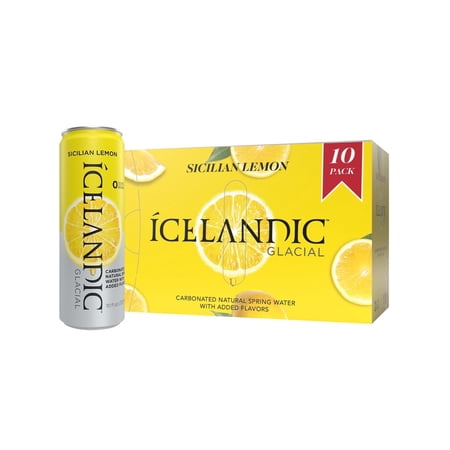 ICELANDIC GLACIAL SPARKLING FLAVORED CANS 10 PK LEMON