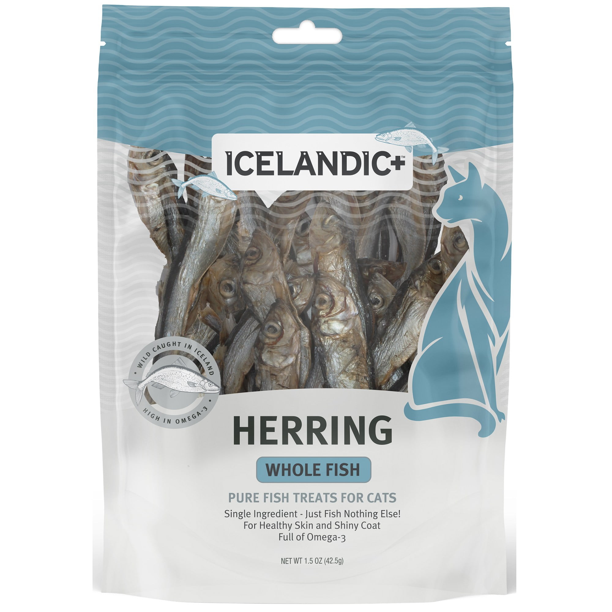 herring fish 皿 Icelandic+ Whole Fish Herring - 1.5oz Bag - Cat Treats, Pure Wild