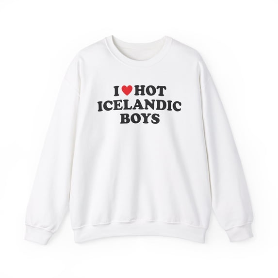 Icelandic Iceland Wife Girlfriend Husband Sweatshirt Gifts Crew Neck Shirt