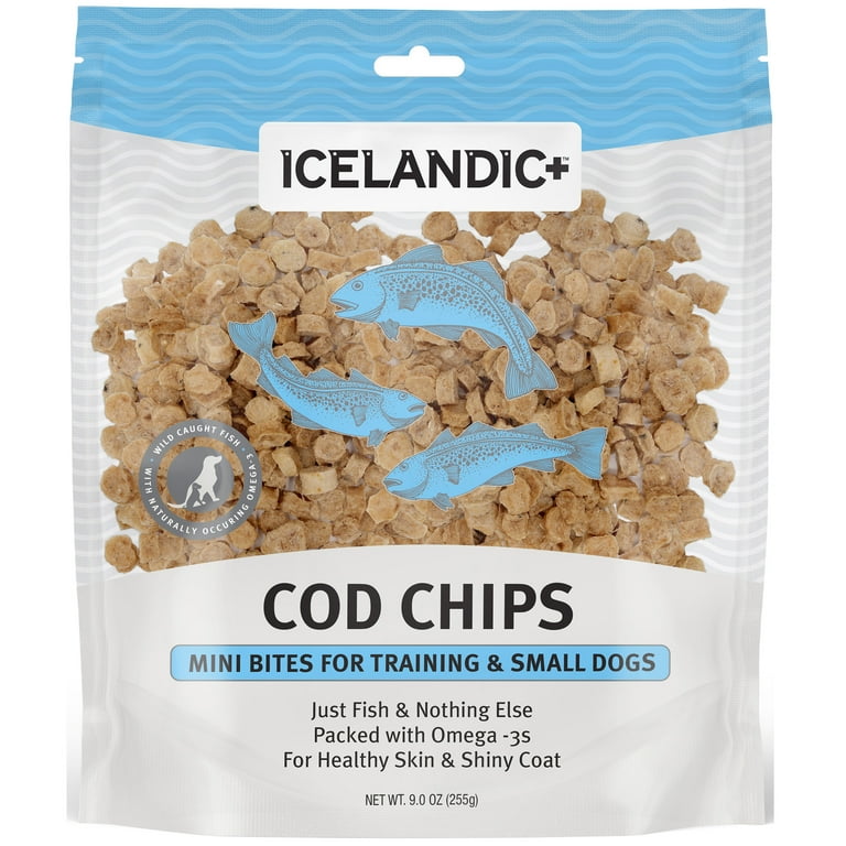 Icelandic+ Mini Cod Fish Chips Small Dog Treats Icelandic+ Mini Cod Fish Chips Small Dog Treats