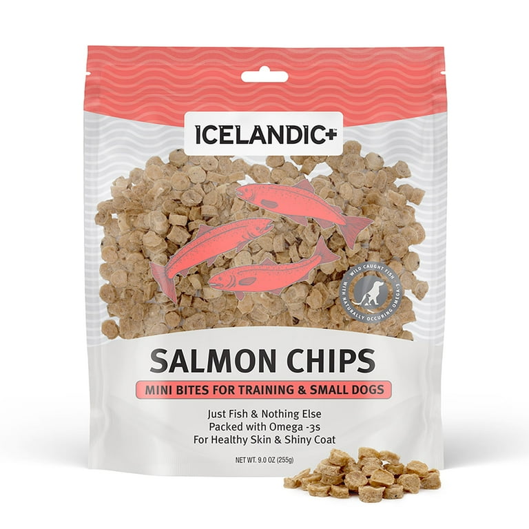 Icelandic+ Salmon Mini Fish Chips Dog Treats Icelandic+ Salmon Mini Fish Chips Dog Treats
