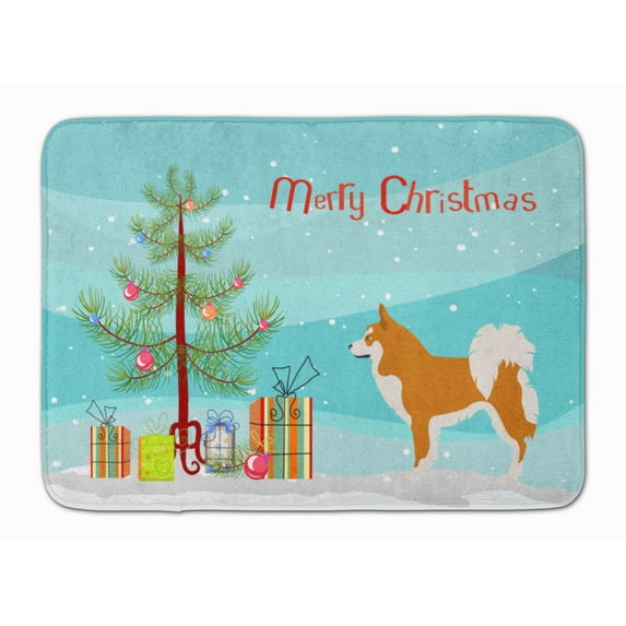 Icelandic Sheepdog Christmas Machine Washable Memory Foam Mat