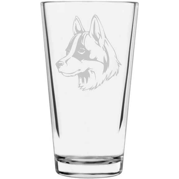 Icelandic Sheepdog Dog Themed Etched All Purpose 16oz Libbey Pint Glass