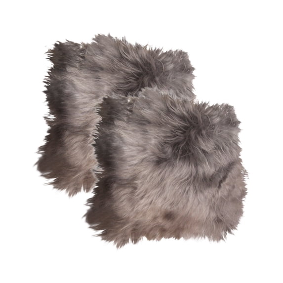 Natural Icelandic Sheepskin Chair Pad | 2-Pack | Grey brisa | 15"x15"