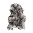 thumbnail image 1 of Natural Icelandic Sheepskin Single Long-Haired Rug | Metallic silver | 2'x3', 1 of 4