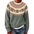 thumbnail image 1 of Icelandic Sweater Christmas Old&nbsp;money&nbsp;sweater Oversized Nordic Sweaters Soft Basic Cable&nbsp;knit Fall Fashion Outfits Pullover Loose Fit Long Sleeve Tops Sweatshirts No Hood, 1 of 2
