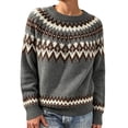 thumbnail image 1 of Icelandic Sweater Christmas Soft Basic Nordic Sweaters Oversized Old&nbsp;money&nbsp;sweater Cable&nbsp;knit Pullover Loose Fit Long Sleeve Tops Sweatshirts No Hood Fall Fashion Outfits, 1 of 3