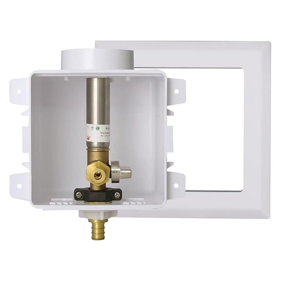 Icemaker Outlet Box with Water Hammer Arrestor,1/2 Inch Crimp PEX Inlet and 1/4 Inch OD Compression Outlet Connection Ice Maker Boxes,Refrigerator Water Line Kit