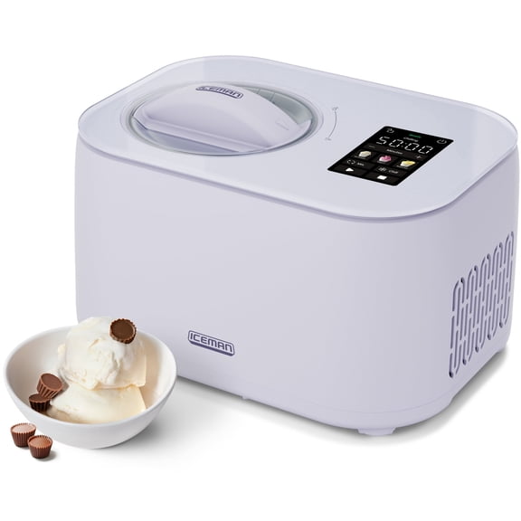 Iceman Trio Ice Cream, Frozen Yogurt, and Italian Ice Maker, No Pre-Freezing, Two Inserts Included - Lavender