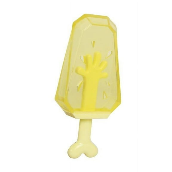 Ices Cooling Lick & Gnaw Dog Chew & Teether Toy, Yellow - One Size