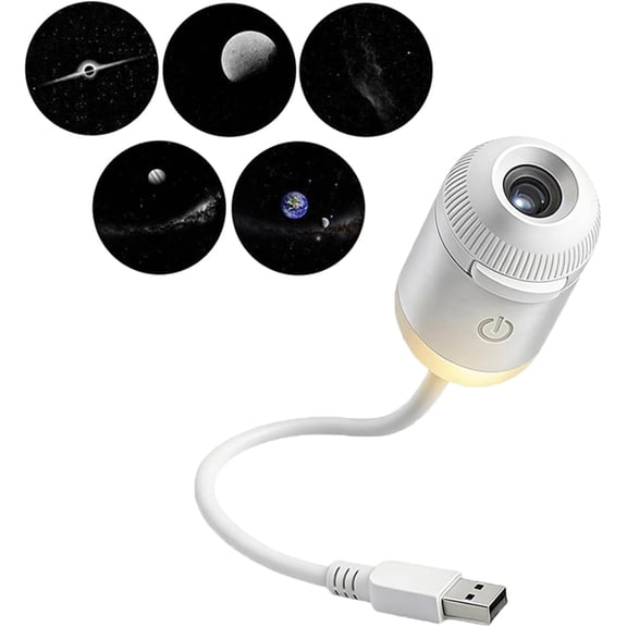 Icettry Night Light, 2-in-1 Galaxy Projector Night Light, Galaxy Ceiling Projector, Stellar Projector, USB Portable Galaxy Star Projector Nights Lights for Car and Bedroom (5 Projection Films-B)