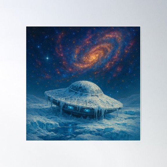 Icey Fate Poster Wall Art, Modern Wall Decor For Living Room Bedroom, 30x30 UNFRAMED