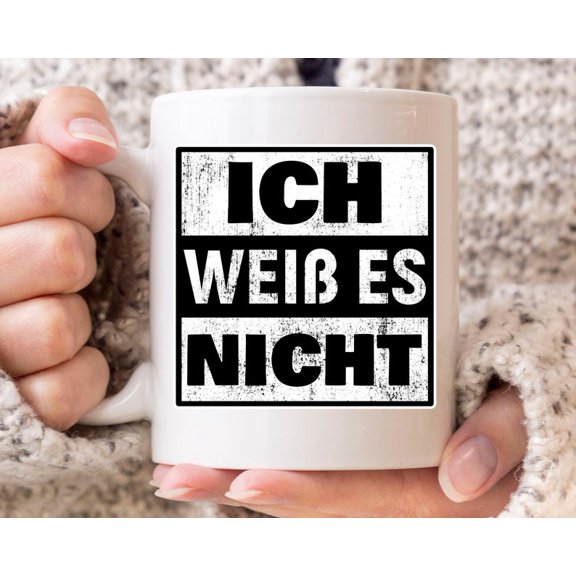 Ich Wei Es Nicht Mug, Funny I Don't Know Deuch Coffee Mug For German Dad And Mom, Cute Germany Cup GifT1 Idea For M1en And WoM1en