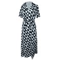 thumbnail image 1 of Ichaunyi Summer Dresses Women's Casual Loose Bandage Short Sleeve Printing V-Neck Ankle-Length Dress, 1 of 5