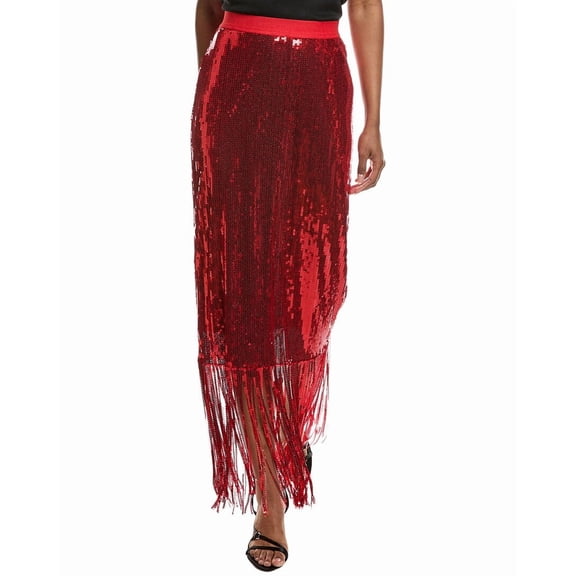 Ichi womens  Ihmollia Sequin Skirt, XL/42, Red