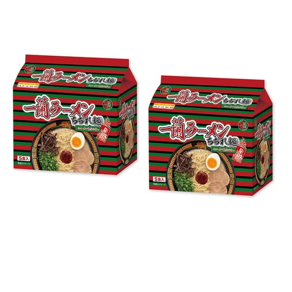 Ichiran Ramen Curly Noodles (Instant Tonkotsu Ramen), Set of 2x5 Portions